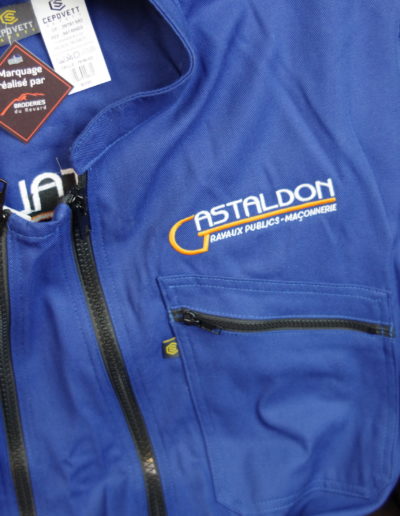 Personnalisation textile BTP