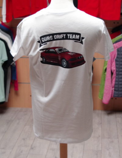 t-shirt blanc flocage